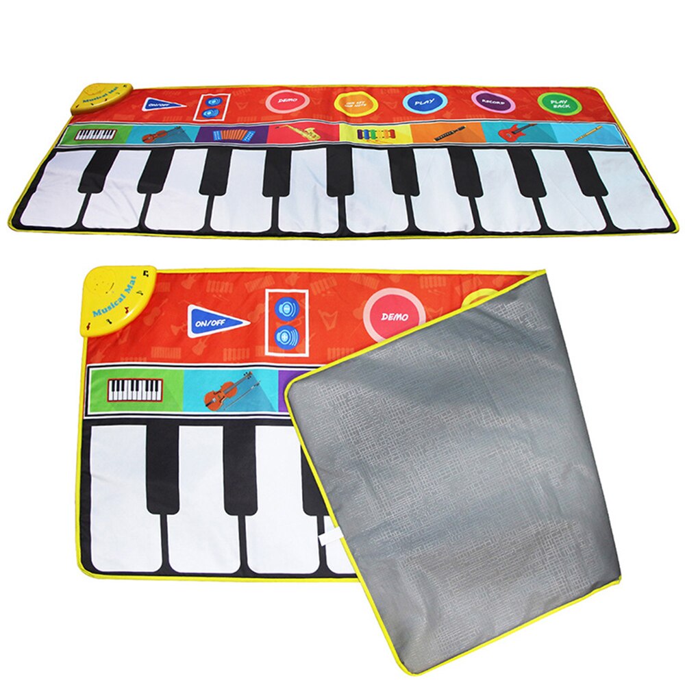 148 * 60cm/ 58 * 24in musikmåtte foldbar klavermåtte børnetastatur elektronisk musik tæppe touch play læring sang tæppe