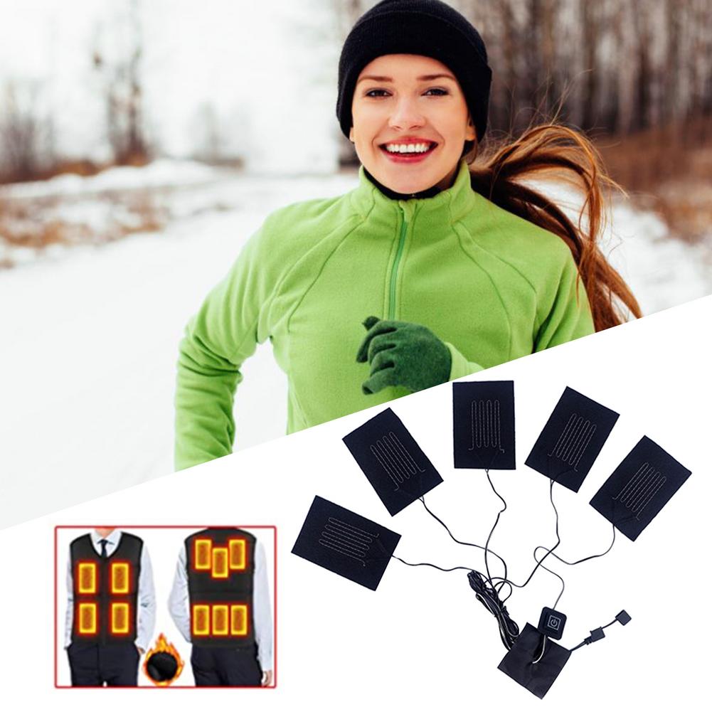 Usb Verwarming Pad Bluetooth Temperatuurregeling Fiber Heater Ondergoed Verwarming Isolatie Doek Winter Waterdichte Verwarmd Film