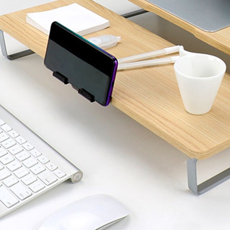 Classic Monitor Stand with Mobile Phone Holder - Compatible with 24-inch Laptop iMac, Desktops, Laptops and Printers