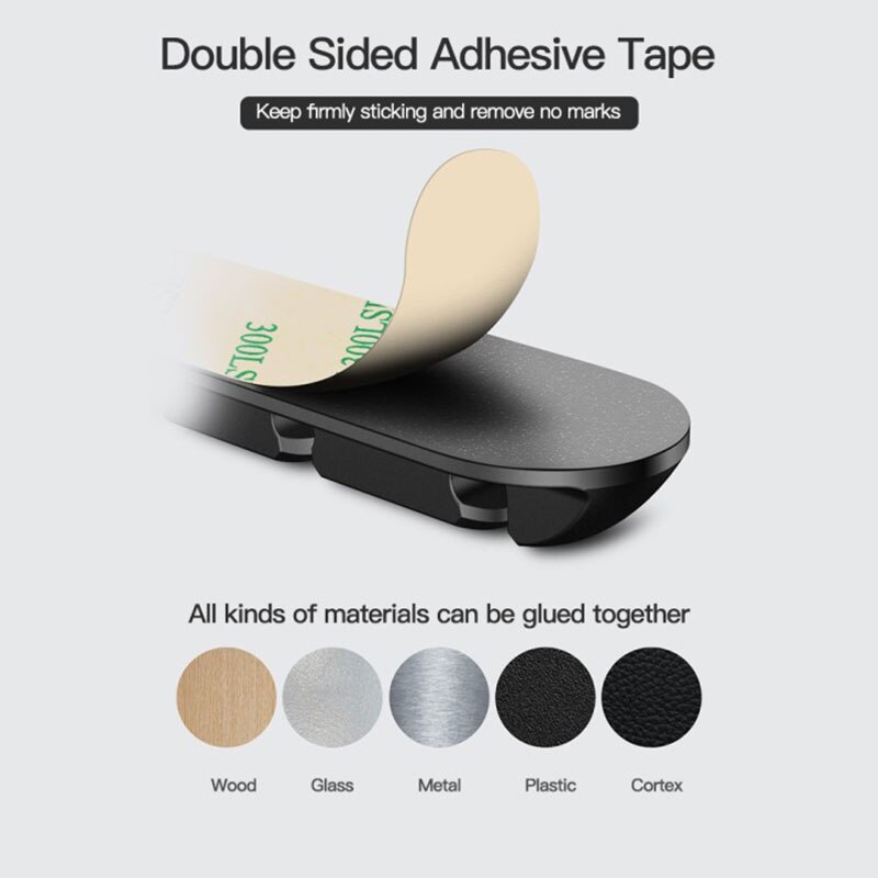 Carbon Fiber Magnetic Cable Organizer USB Cable Management Winder Clip Desktop Workstation Wire Cord Protector Cable Holder