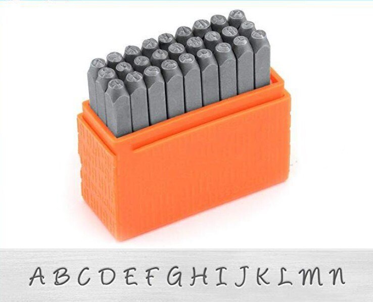 3Mm Brief Nummer Stempel Punch Set Gehard Staal Metaal Hout Lederen Staal Punch Alfabet Letter Nummer Tool Lederen Craft stempel: 3mm capital  letter