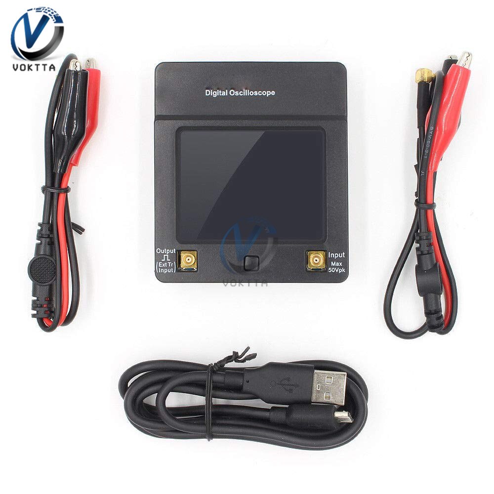 TFT Oscilloscope Numérique Vague Écran Tactile Portatil USB Oscilloscope Interface 2Mhz 5Msps Multimètre: 2 clip
