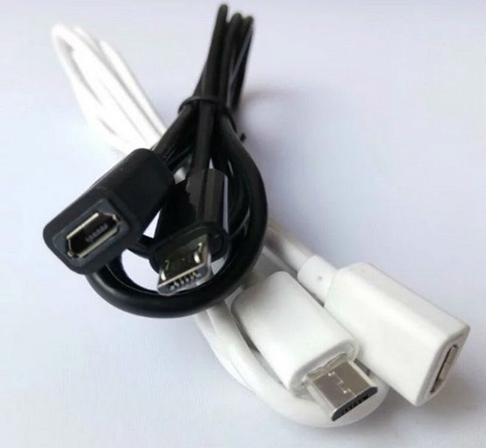 Długa wtyczka wysokiej jakości 1m Micro USB 2.0 B 5pin męski na żeński M/F rozszerzenie ładowania ładowarka danych przedłużacz ołowiu 0.1m do 2m