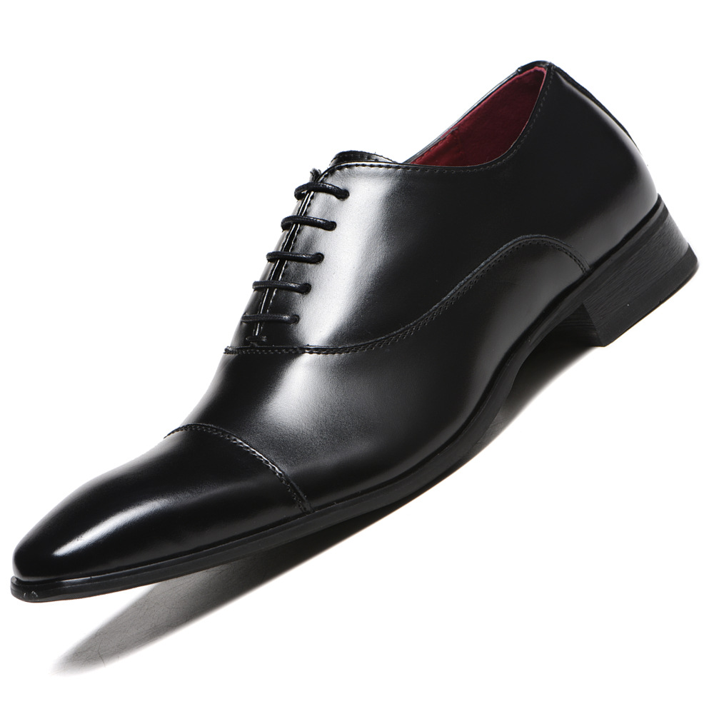 Chaussures pour hommes chaussures habillées chaussures d'affaires en cuir chaussures à lacets chaussures formelles pour fête de mariage  we345: Noir / 7