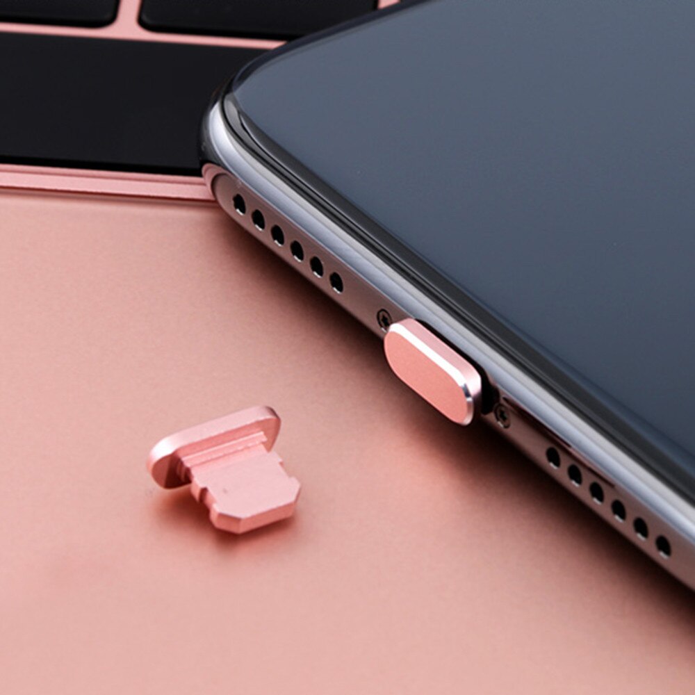 Für Iphone Xs Max 8 Universal- Ladegerät Dock Stecker Kappen Schutz Abdeckungen fallen Legierung Ladung Buchse Anti Staub Stecker Staub beweis Kappe