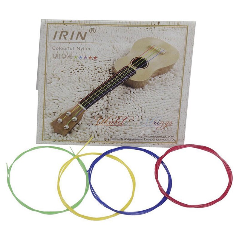 IRIN U104 Rainbow Colorful Nylon Ukulele Strings 4 Strings Guitar Ukulele Strings Silver White Parts and Accessories Set