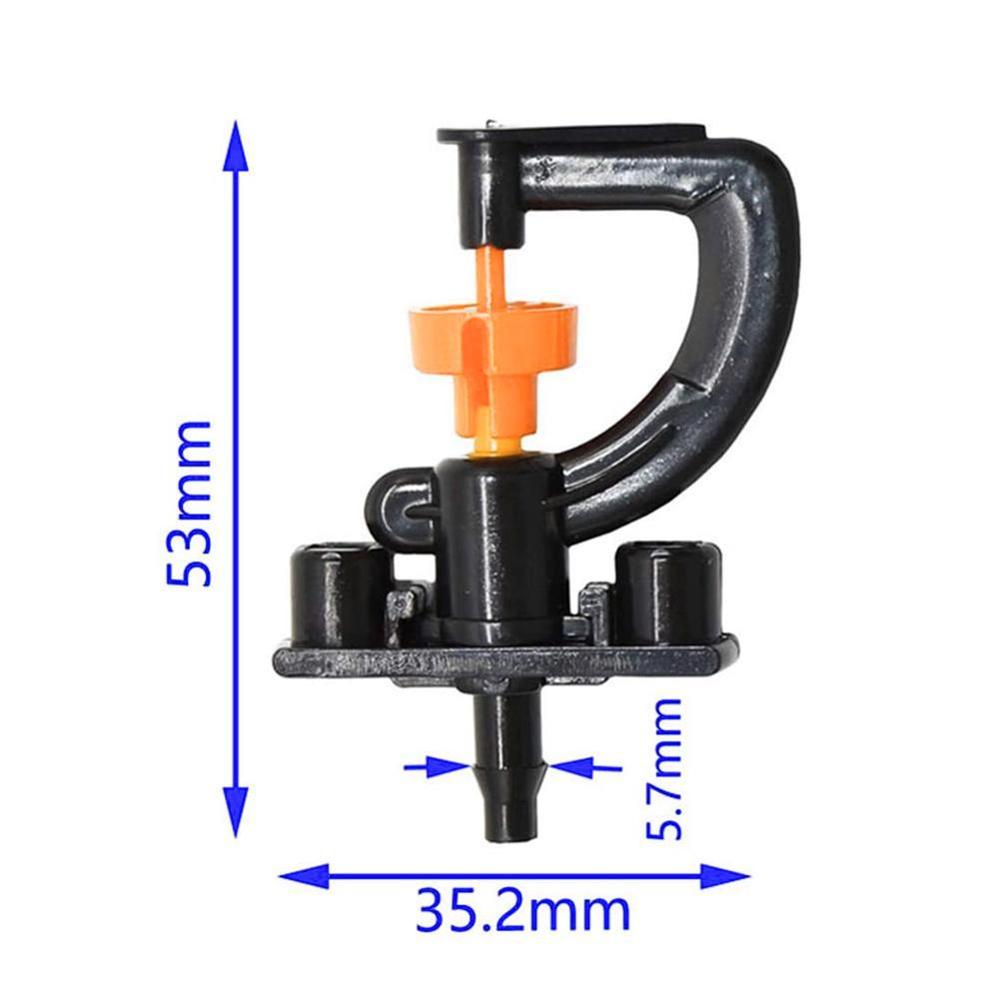 10PCS 360 Degree Rotating Sprinkler Nozzle Greenhouse Micro irrigation 1/4 hose Suspension Sprinkler nozzle drip Type G