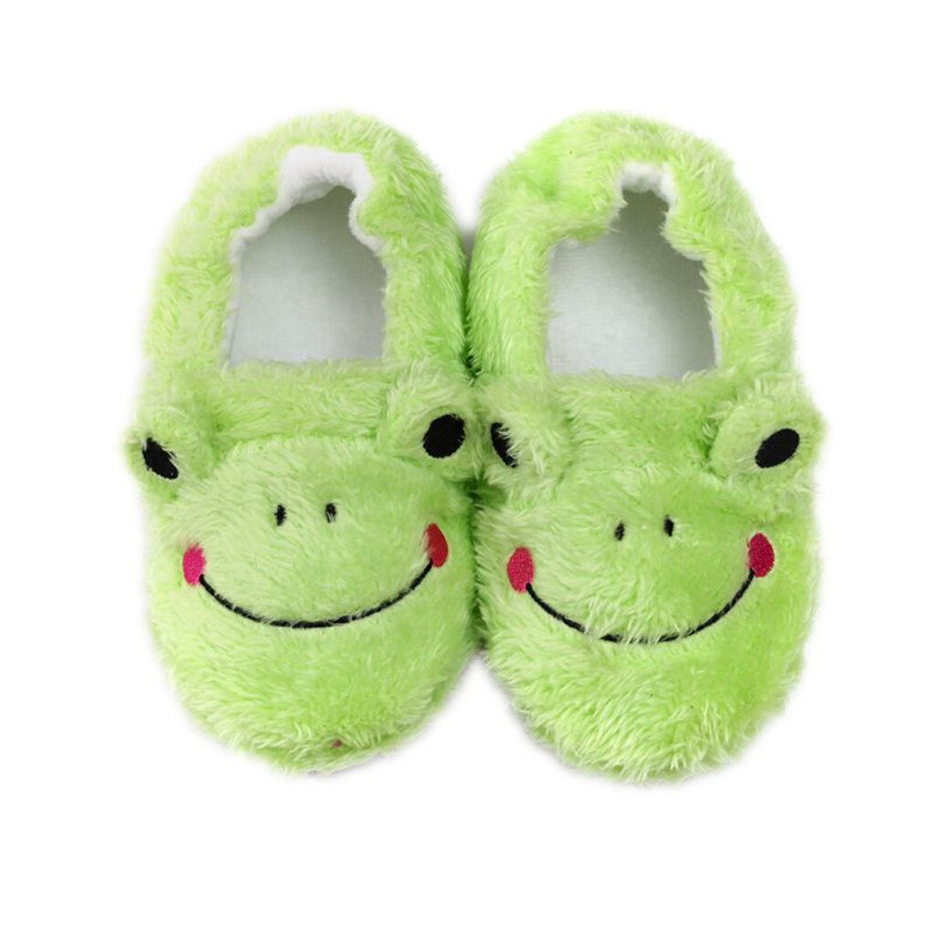 Barn baby varma tofflor för pojke flicka tecknade skor mjuksulor småbarn barn inomhus baby tofflor djurflock barn tofflor