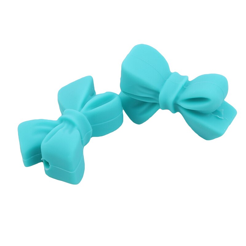 10Pcs/Set Bow Beads Teethers Baby DIY Teeth Beads Food-Grade Molar Beads Baby Chews Column Molars Toys