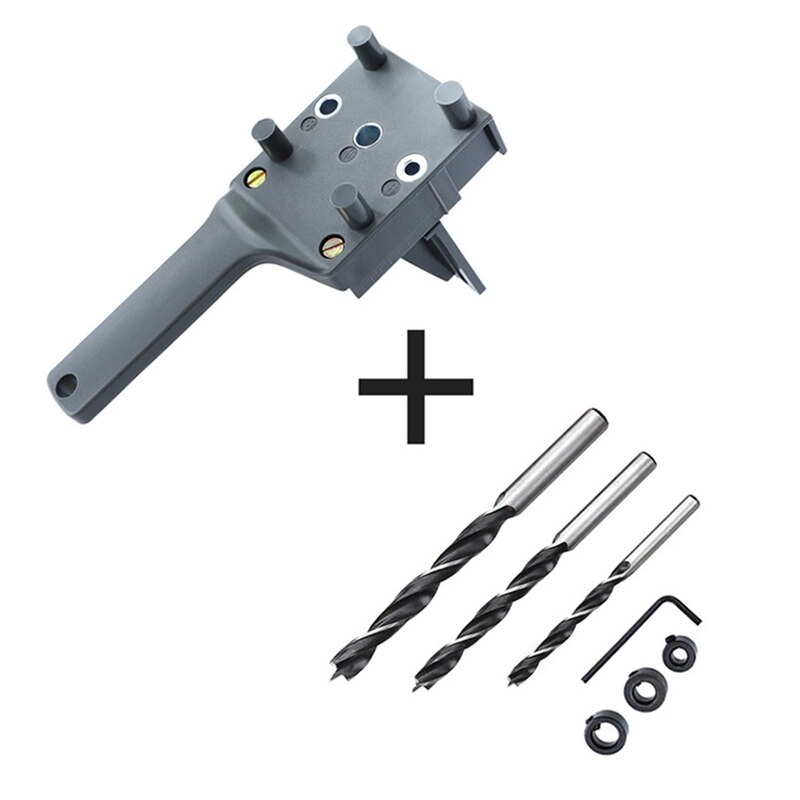 GTBL zestaw robić wiercenia otworów kieszeniowych robić obróbki drewna zestaw 6 8 10Mm wiertło naprowadzające metalowy rękaw wiercenie w drewnie frez robić drewna narzędzia ręczne 4