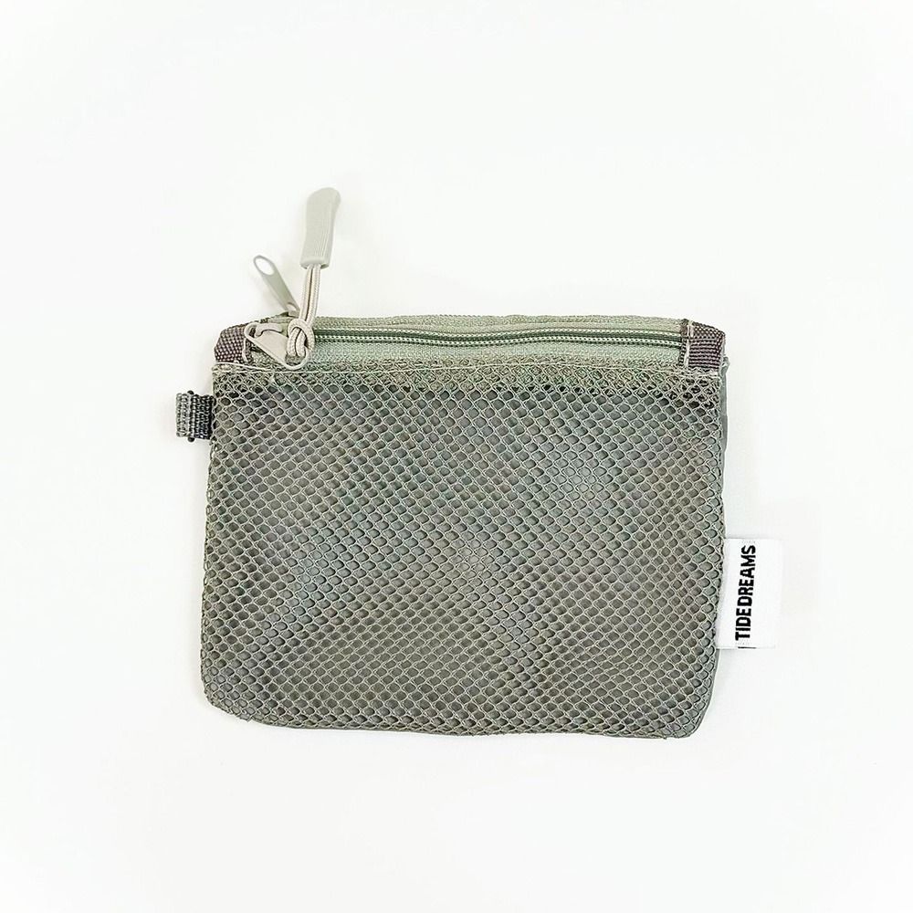 Doppelter Reißverschluss, Netz-Aufbewahrungstasche, doppelschichtig, platzsparend, Mini-Make-up-Tasche, sichtbar, großes Fassungsvermögen, Reise-Kosmetik-Organizer, Schlüssel