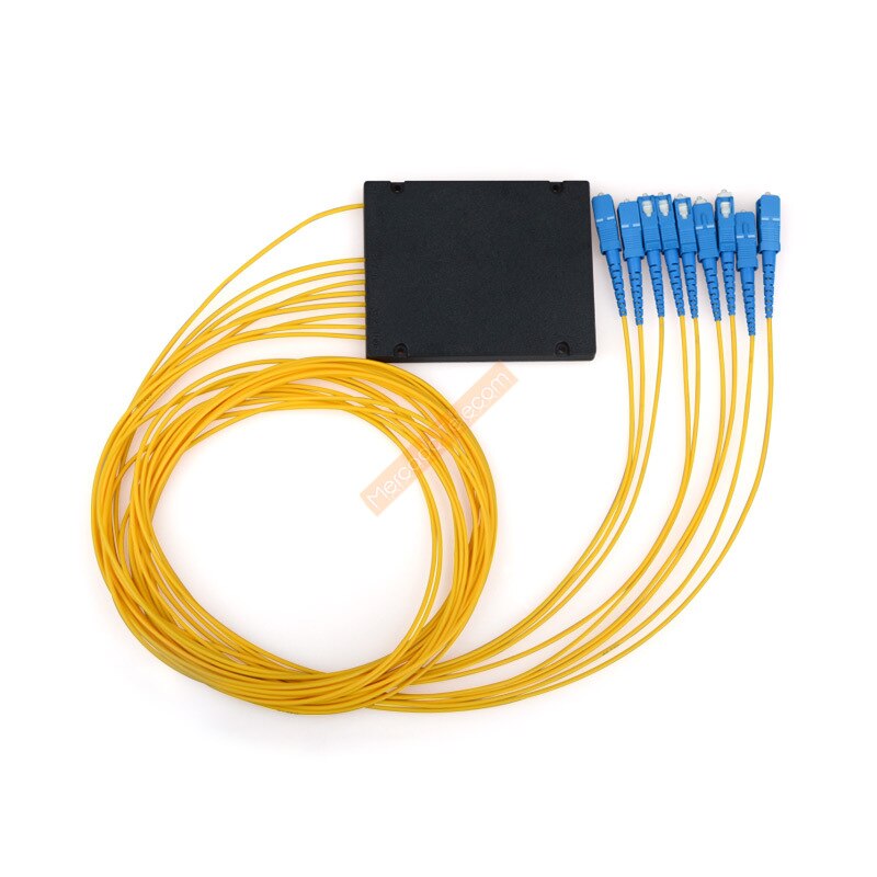 1X8 PLC optical fiber splitter1X8 PLCFiber Optical splitter SC/ UPC FTTH FBT PLC Singlemode Fiber Optical splitter