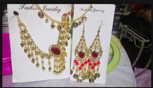 1 einstellen 3 stück Indische Bauchtanz Nase Ringe Und Nieten Ohr Kette Frauen Gold Ohrringe Nase Halskette Band Earing körper Schmuck
