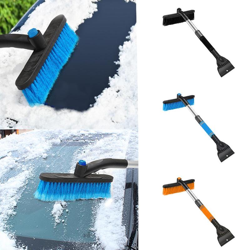 Glass Brush Winter Car Windshield Ice Scraper Extendable Accessories Wash Tool Broom Remover Steel Cleaner B4Q0