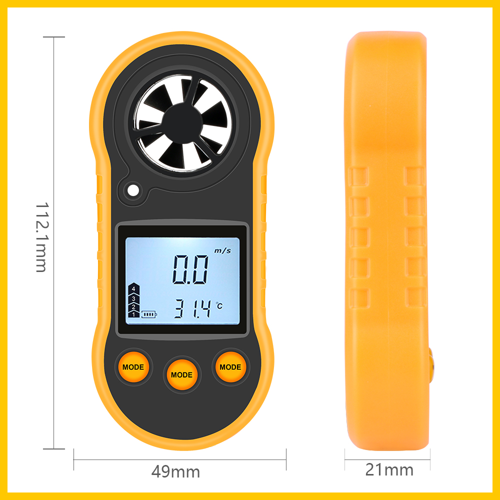 Rz Draagbare Anemometer Anemometro Wind Gauge Meter Lcd Digitale Hand-Held Meten Tool RZ818/GM816