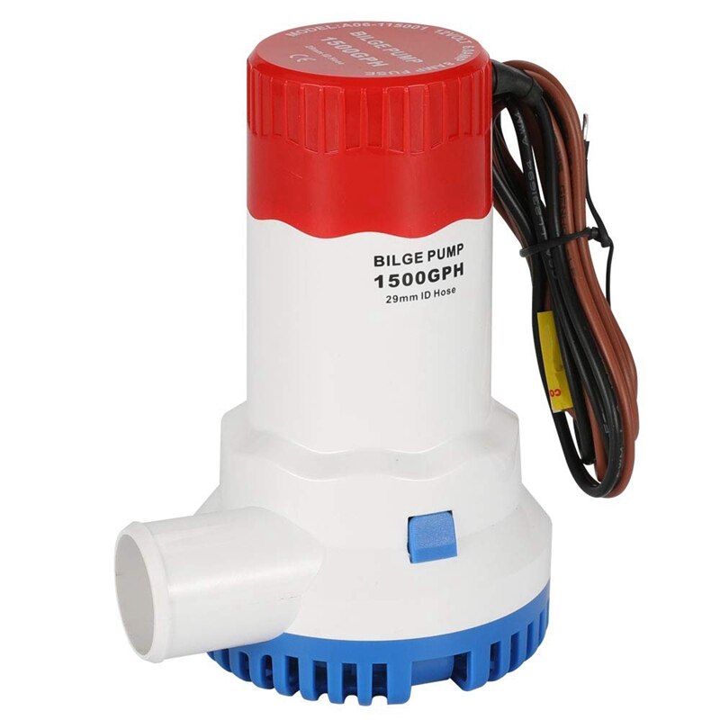 Lenspomp Voor Boot DC12V 1500GPH Kleine Lenspomp 12 Volt Elektrische Waterpomp Geluidsarm Met De Schakelaar