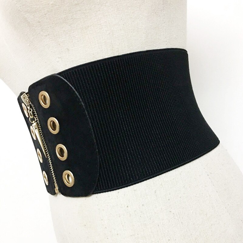 Cinturón de talla grande para mujer, corsé negro, faja ancha, de de , elástico grande,