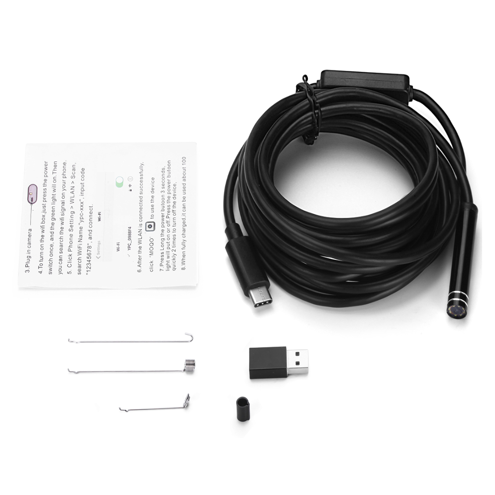 Caméra USB d'endoscope d'android HD de lentille de 8mm Type d'appareil-photo de Tube dur d'inspection d'endoscope d'usb de C pour l'endoscope de téléphones de Huawei