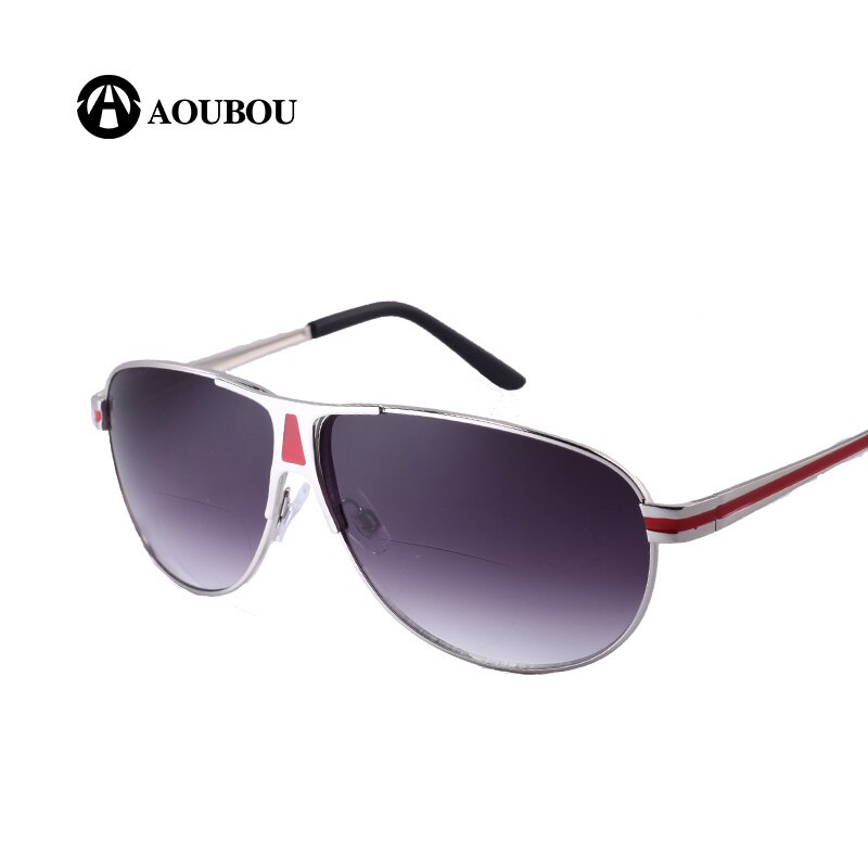 Bifocale metalen multifunctionele lezen zonnebril unisex brekingsindex gafas de lectura Verziend Brillen A116: 150 / gray