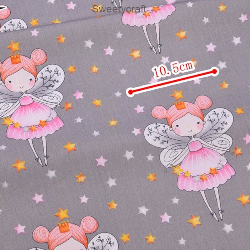 Tela acolchada de algodón de 50x160cm con ala impresa de chica Ángel, tela de medio metro para costura artesanal, sábanas, confección de ropa: Cotton Fabric 2