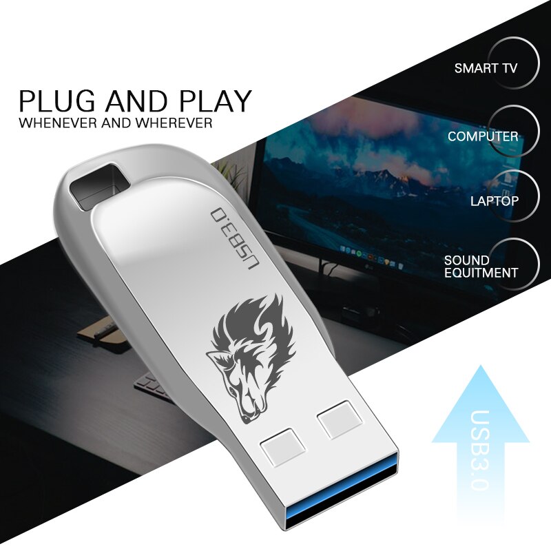 Unidad flash USB 3,0 de metal, memoria USB, 4gb, 8gb, 16gb, 32gb, 64gb,