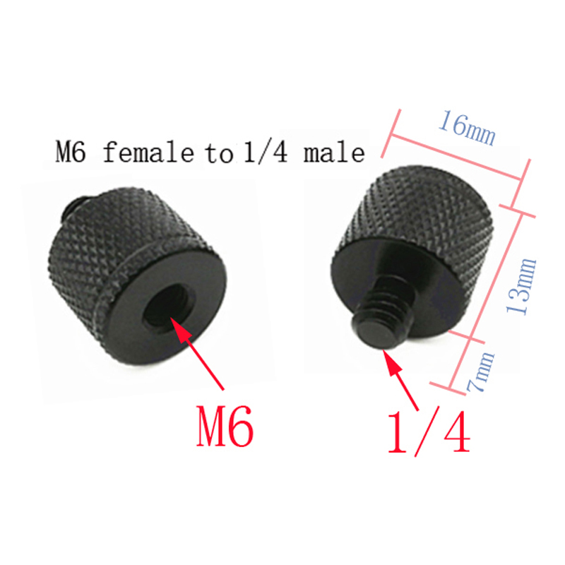 M4 M6 M8 M10 M12 1/4 Man-vrouw Schroef Mount Adapter Fotografie Accessoires Statief Hoofd Quick Release Plaat schroef: 14 Gong to M6 Mu