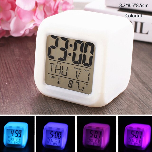 W&amp;G 3D Wall Clock Remote Korea Snooze Alarm Clocks Hanging Watch Table Clock Calendar Electronic Clock Intelligent Digital Clock: Smart alarm clock
