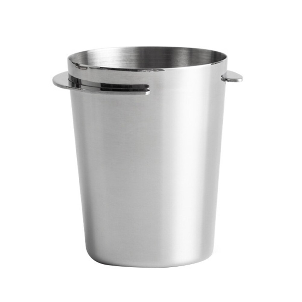58mm Kaffee Pulver Zubringer Teil Edelstahl für Espresso Maschine Dosierung Tasse Tragbare Filter manipulieren Rost Beständig: Silber