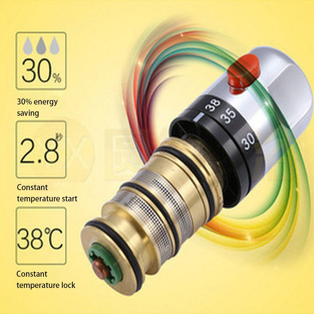 Brass Thermostatic Mixing Valve Temperature Control Ceramic Valve For Solar Water Heater Valve Parts Ceramic Cartridge Shower