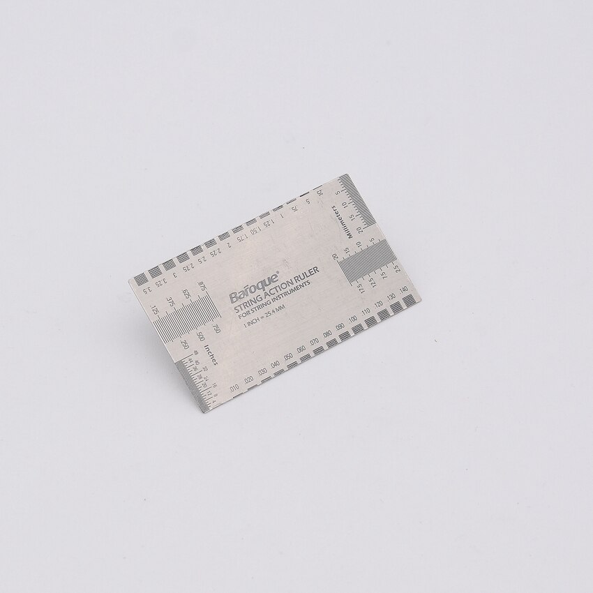 1 Piece Stainless Steel Guitar Bass String Action Ruler Gauge Tool for LP ST Acoustic Guitar CN(Origin)