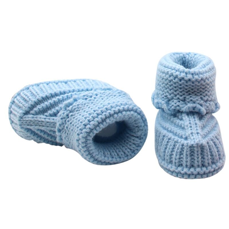 Baby Haak Knit Fleece Laarzen Strik Peuter Meisje Jongen Wol Crib Schoenen Winter Warm Booties 0-6M