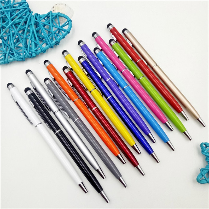 Navy Blue ballpoint pen Originality Metal Touch Pen Touch Screen Stylus Tablet Smart Phone Capacitor Stylus Black ink refill