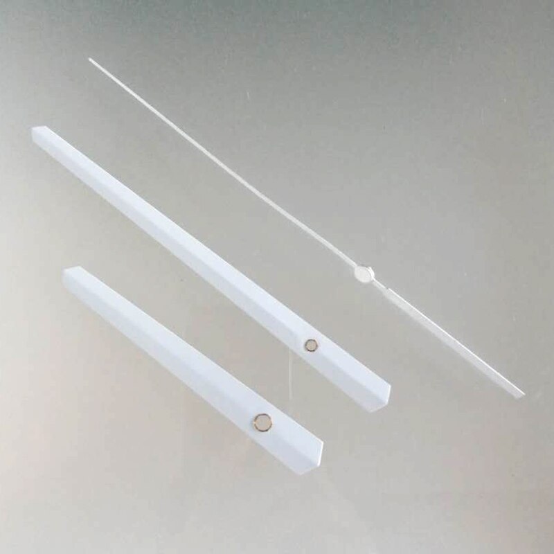 S As Klok Lange Handen 702 # Wit (Gewoon Handen) metalen Aluminium Diy Hands Quartz Klok Accessoire Diy Klok Kits