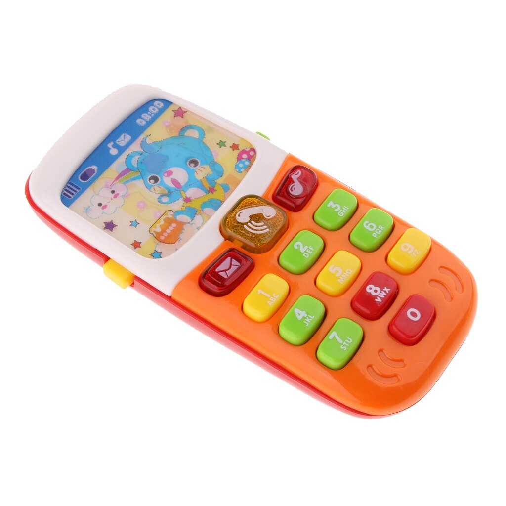 Baby spiller musikalsk telefonlegetøj med lys, musik - tidligt uddannelsesmæssigt læringslegetøj til baby 1 år gammel og opefter rollespil sjov