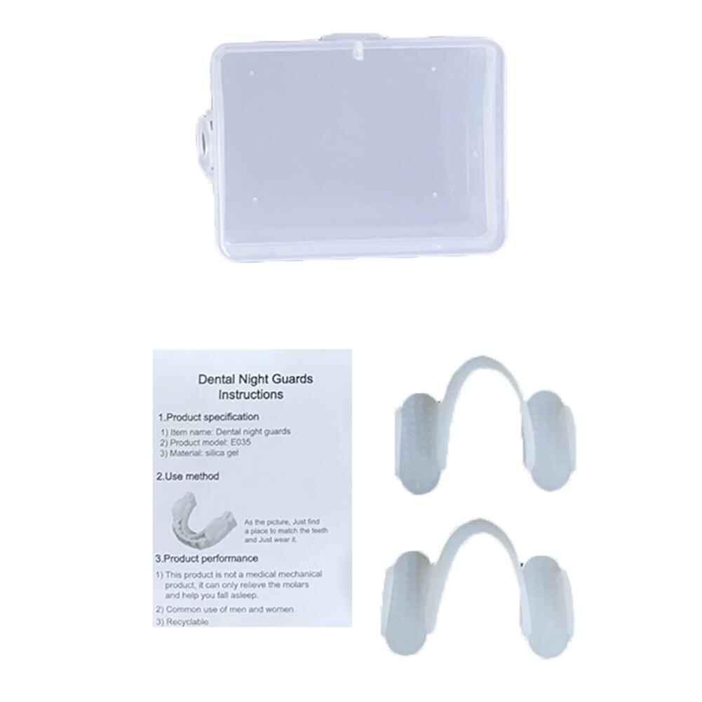 2Pcs Soft Silicone Teeth Grinding Dental Night Protector Guard Anti-molar Braces