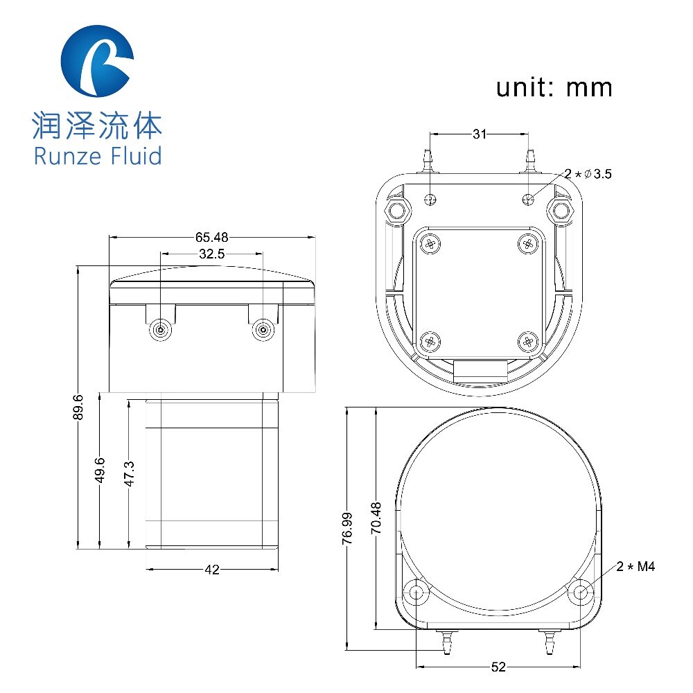 Silicon Tubing 3*5 Laboratory Peristaltic Pump Flow Adjustable 0-170ml/min