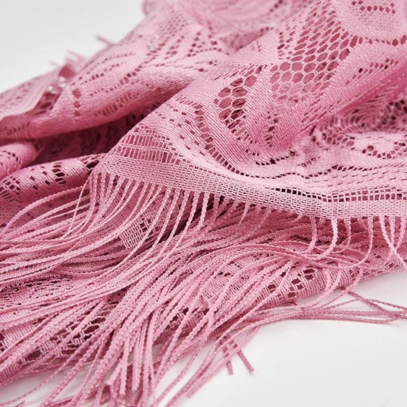 Sjaal dame winter warm polyester lange wikkelsjaal moslim katoen en linnen effen kleur jacquard kwastje grote sjaal hollo