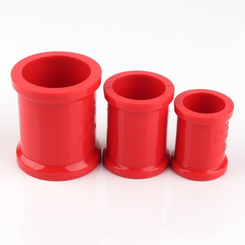50cm Long Outer Dia 20~50mm Home Garden Irrigation System UPVC Tube Aquarium Tank Fittings Water Supply Connectors Red PVC Pipes