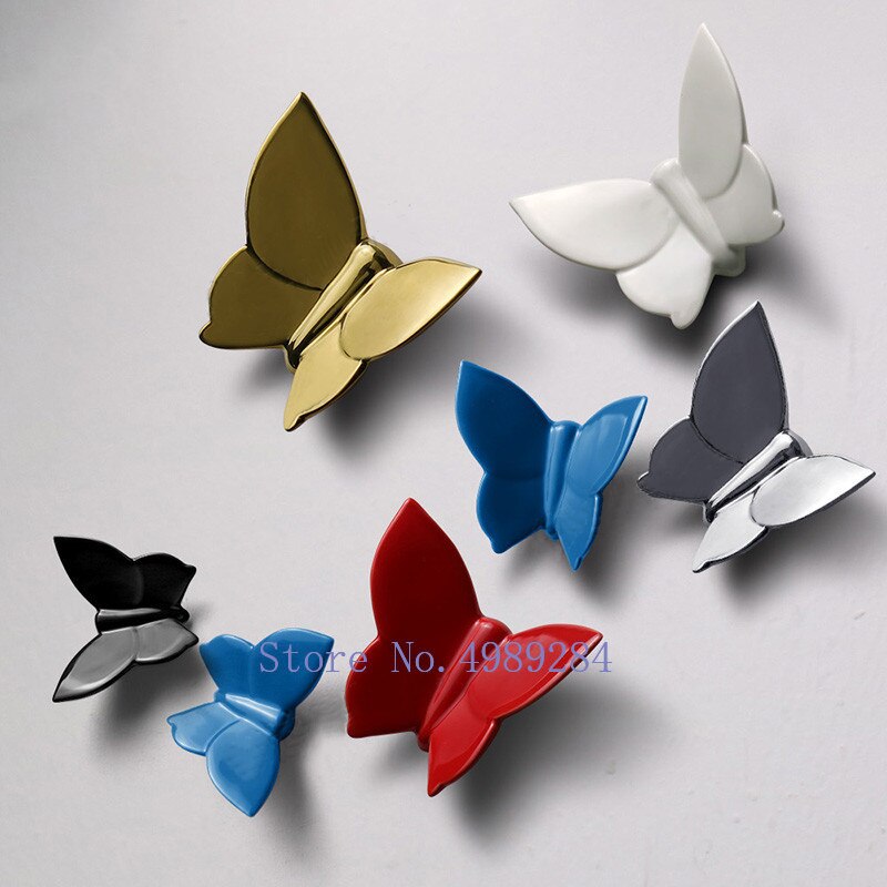 Creatividad cerámica mariposa montaje en pared Fondo estereoscópico pared decoración moderna del hogar Decoración colgante para habitación de niños