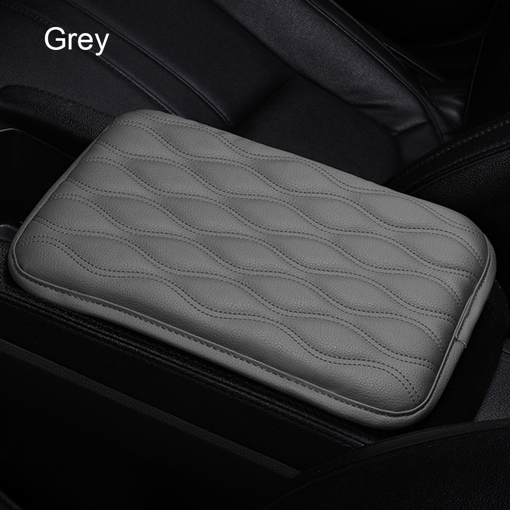 Universal Car Armrest Box Pad Car Center Console Comfortable Arm Rest Seat Box Pad Vehicle Protective Cushion Car Styling: Grey