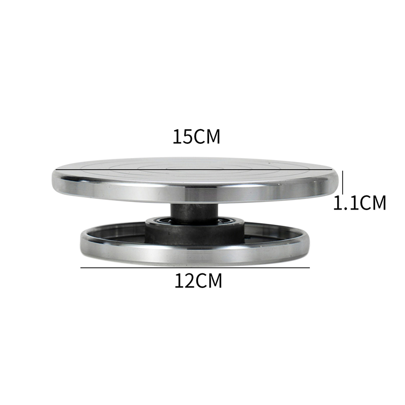 Double Face Use Aluminum Alloy Turntable For Ceramic Clay Sculpture Platform Pottery Wheel Lazy Susan Rotating Tools: 15cm
