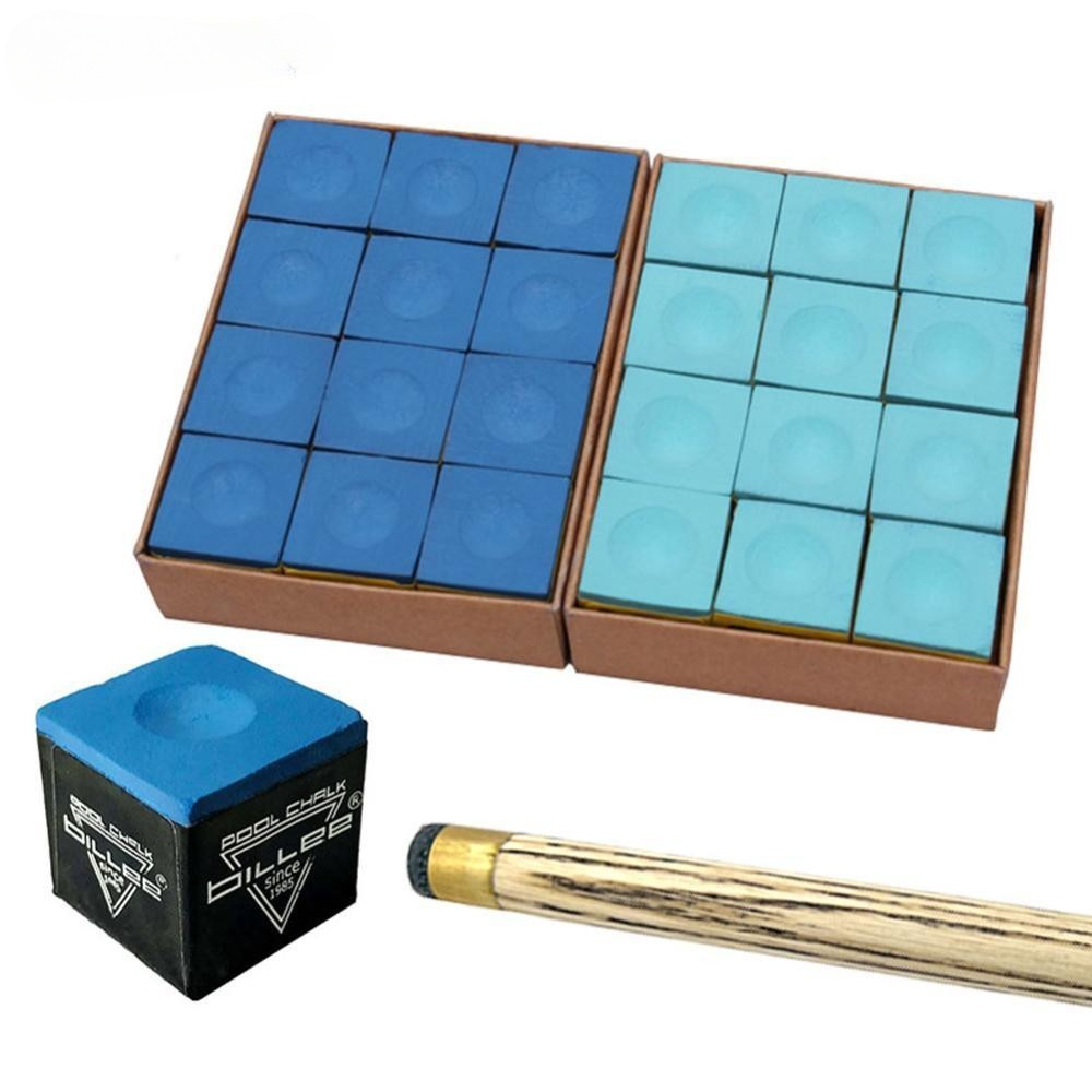 12PCS/Box Billiard Cue Tip Chalk American Black 8 Pool Cue Tip Square Powder Billiard Supplies Accessories
