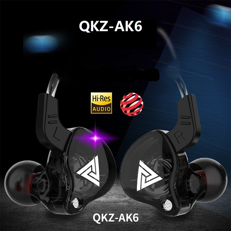 Qkz AK6 Running Band Microfoon Hoofdtelefoon Koperen Driver 3.5Mm Hi-Fi Sport Hoofdtelefoon In-Ear Hoofdtelefoon Muziek Oordopjes