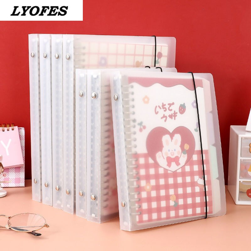 Office School Spiral Notebooks Stationery Cute Personal Binder Grid Journal Notebook Binder Organizer A5 B5 Notebook