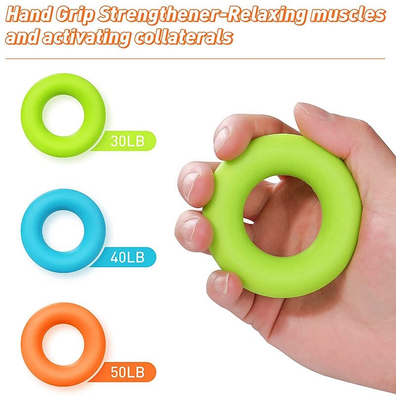 Peak Supps Finger Strengthener – Hand Grip Forearm Exerciser, Grey, Level 2 Moderate Resistance