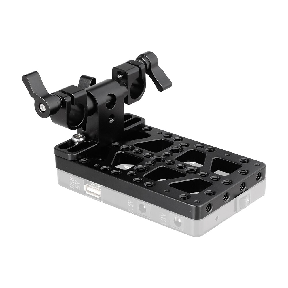 HDRIG Battery Backboard Cheese Plate With 360° Swivel 15mm Rod Clamp for Anton Bauer Gold Mount Power Adapter