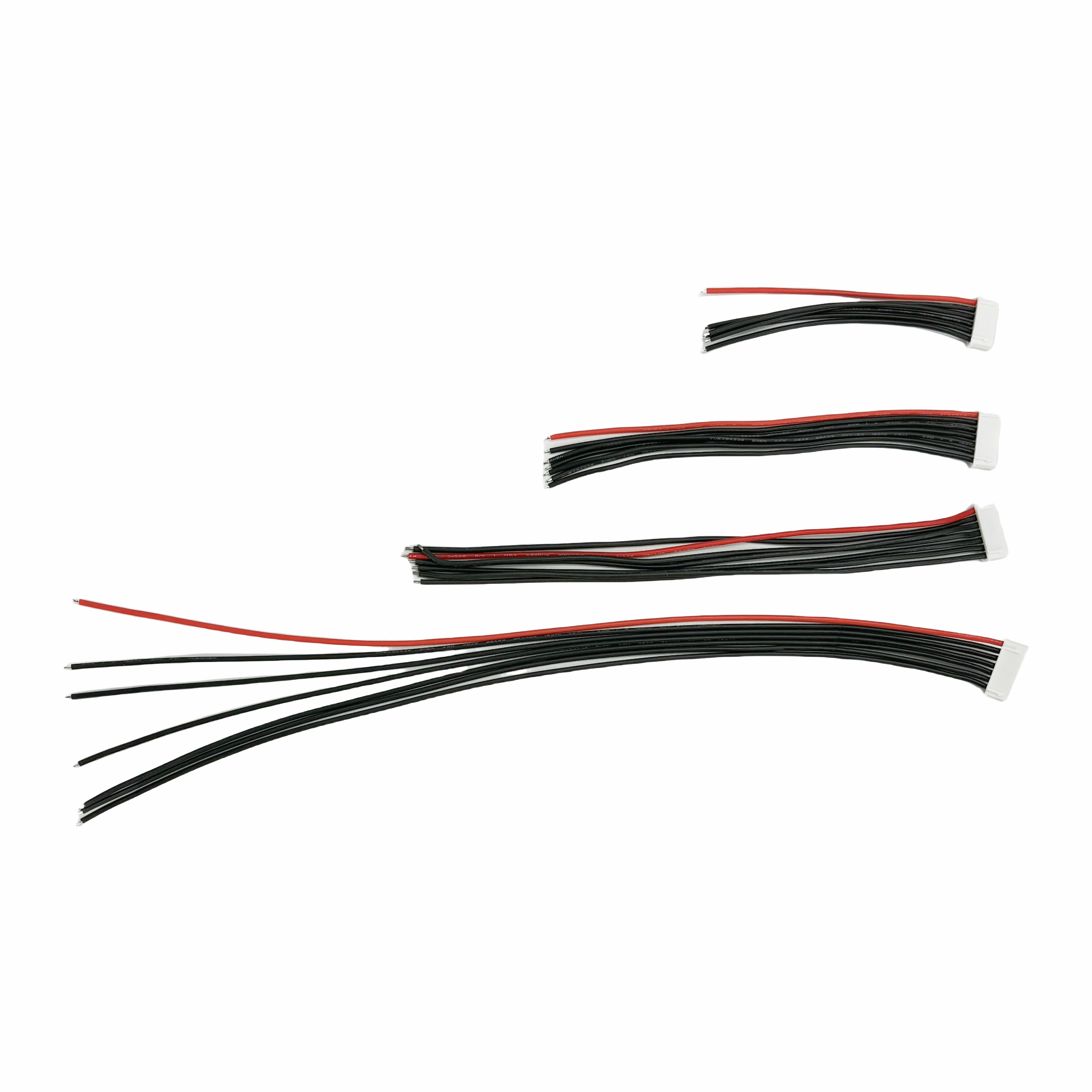 10 stuks/lot 1s 2s 3s 4s 5s 6s 7s 8s lipo batterij balanceerlader kabel imax  b6 connector stekker draad 30 20 15 10cm enkelkoppige draad