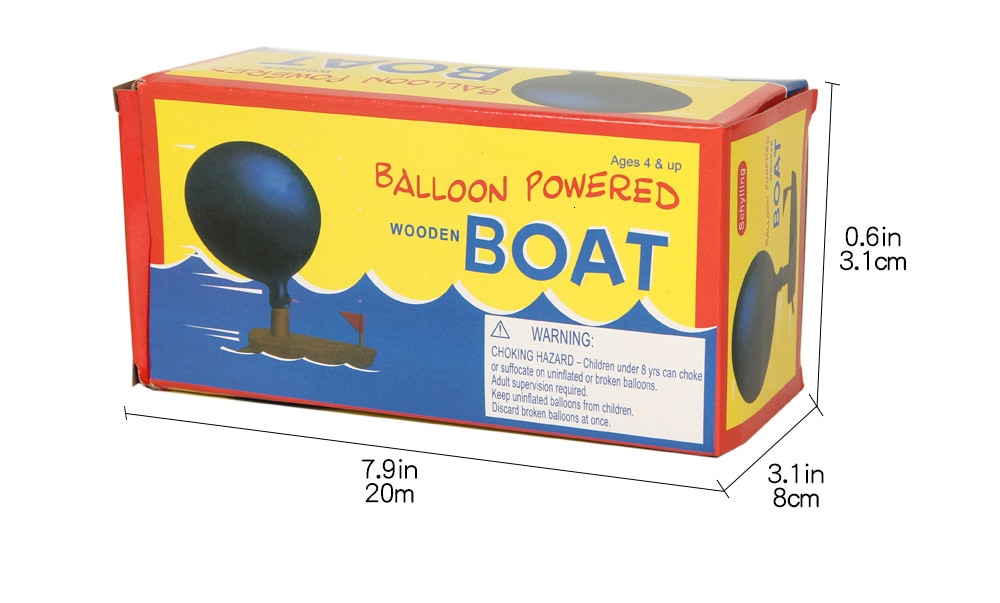 Kinderen Bad Speelgoed Houten Ballon Aangedreven Boot Science Experiment Learning Classic Educatief Early Development Speelgoed Voor Kinderen