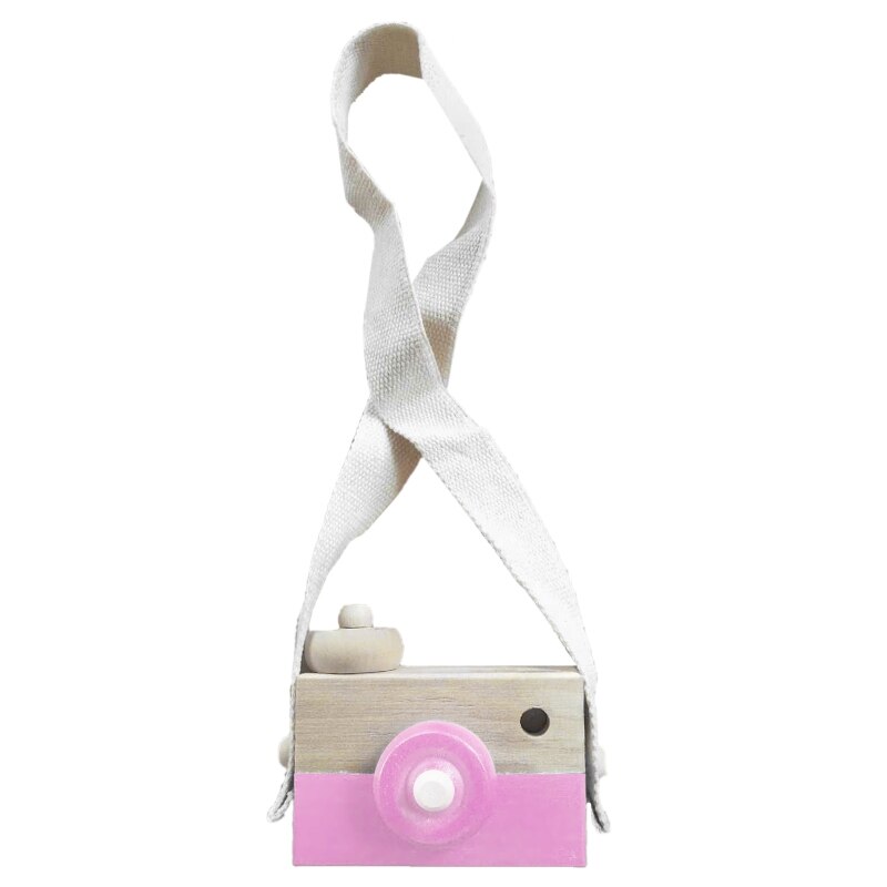 Opknoping Houten Mini Camera Kinderkamer Decoratie Speelgoed Muur Opknoping Ornament: Roze