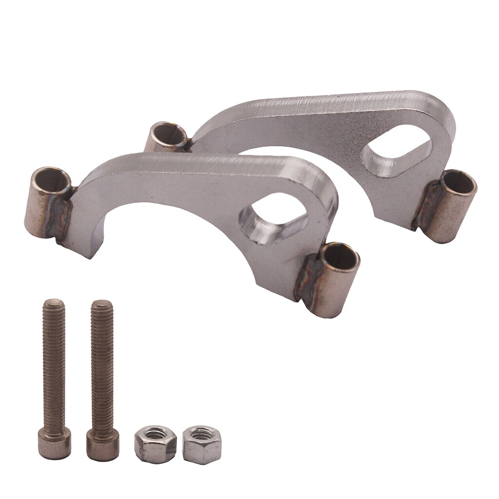 2.5 "Universal Mild Steel Exhaust Pipe With Flange 2 Oval Cat Bolts